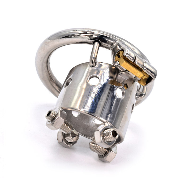 Bolted Chastity Cage With Spikes