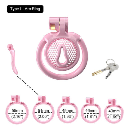 pink flat chastity cage