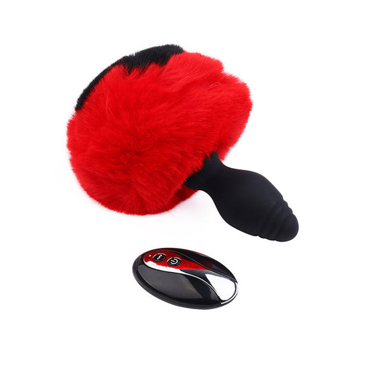 Vibrating Rabbit Tail Butt Plug